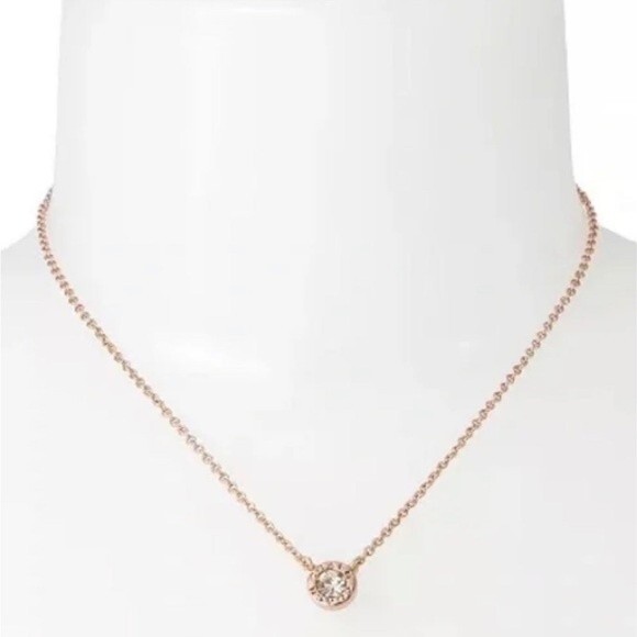 Brand New Coach Rose Gold Flower Earrings And Necklace Set with Pouch - Picture 3 of 5
